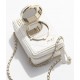 CHANEL CAMERA BAG Lambskin White